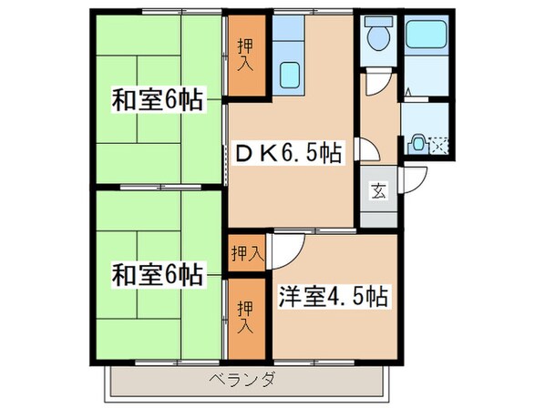 アリスハイム３番館の物件間取画像